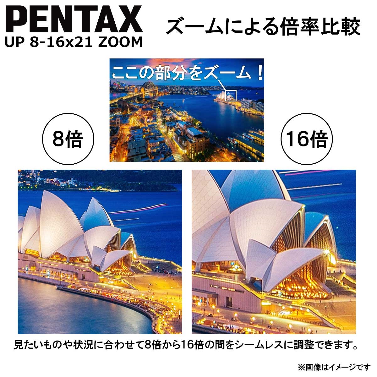 PENTAX タンクロー UP 8-16x21 ZOOM ブラウン